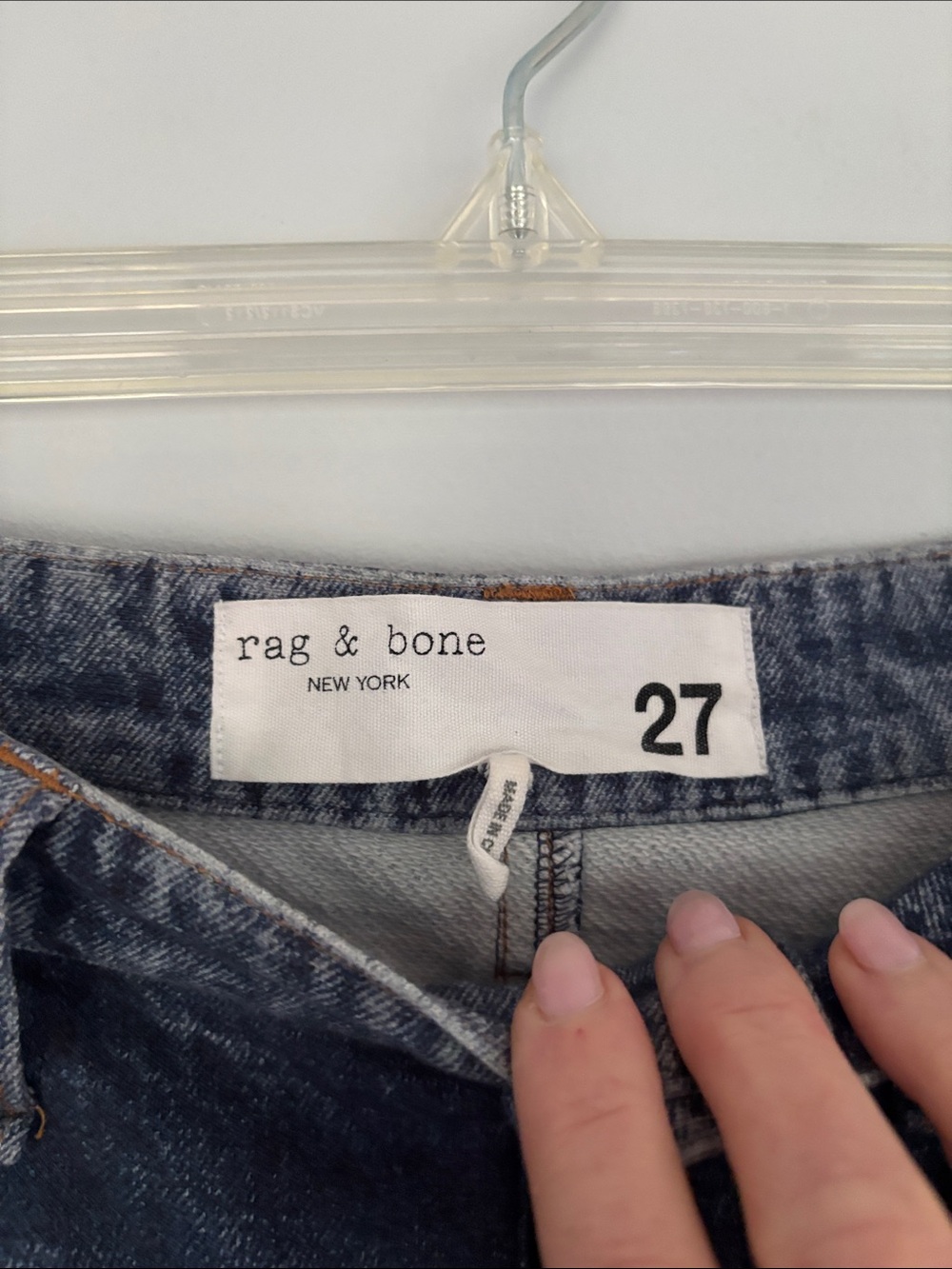 rag & bone Women's Wide-Leg Dark Indigo Sweatpant Jeans - Picture 2 of 7
